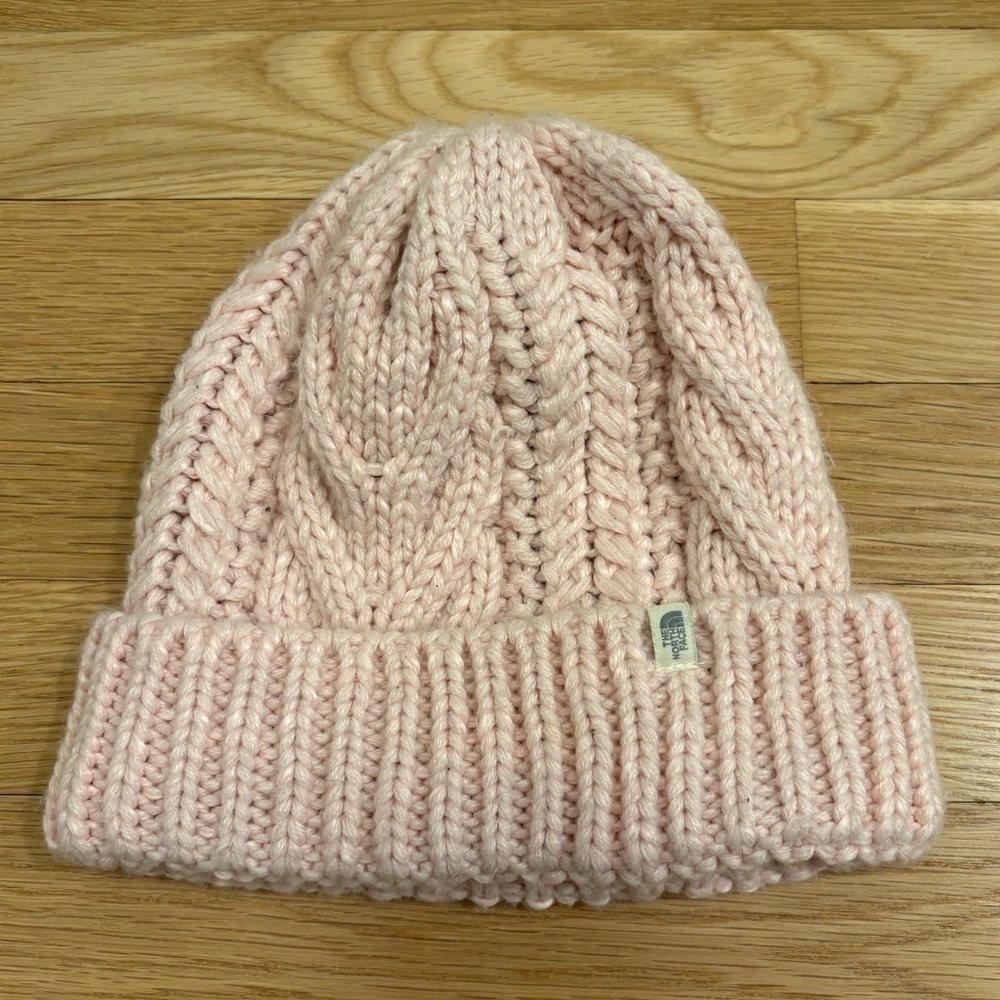 North Face Cable Minna Beanie‎ Light Pink Size Youth Medium